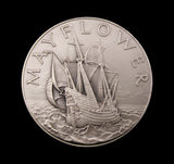 1957 Sailing of The Mayflower II 38mm Silver Medal - By Pinches
