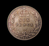 Victoria 1901 Sixpence - A/UNC