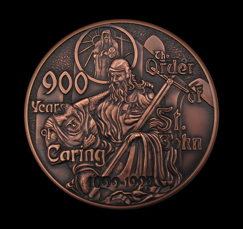 1999 The Order of St John Centenary 63mm Medal - By The Royal Mint