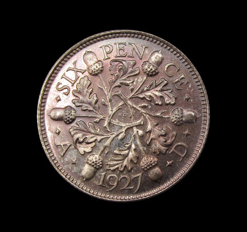 George V 1927 Proof Sixpence - nFDC