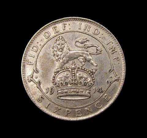 George V 1914 Sixpence - NEF