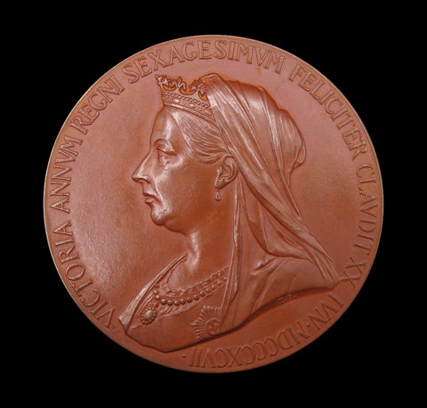 1897 Victoria Diamond Jubilee 56mm Bronze Medal - Cased