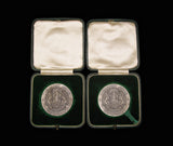 1903 & 1919 Birmingham Assay Office 25 Years Long Service 44mm Silver Medal Pair