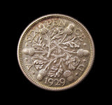 George V 1929 Sixpence - GEF