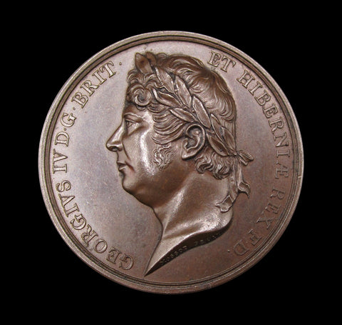 1821 George IV Visit To Ireland 43mm Copper Medal - By Mossop