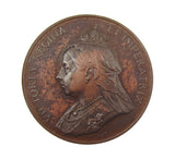 1897 Diamond Jubilee 38mm Bronze Medal By Heaton - Cased