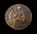Ireland James II 1691 Limerick Halfpenny - Clear Overstrike