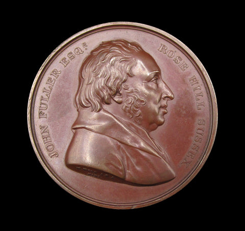 1834 John 'Mad Jack' Fuller Death 45mm Bronze Medal - By Wyon