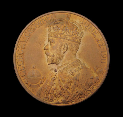 1911 George V Coronation 51mm Bronze Medal - Cased