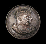 1902 Edward VII Coronation Halifax 38mm Silver Medal - By Fenwick