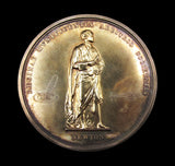 1974 Royal Society Queen's Medal 72mm Silver By Gillick - Cased
