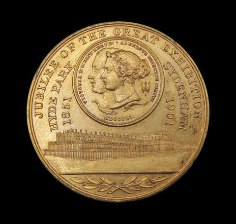 1901 Naval & Military Exhibition 38mm Gilt Medal