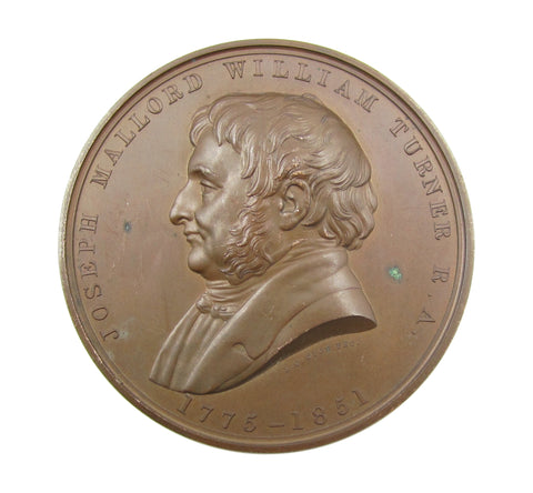 1876 J.W.M Turner Art Union Of London 55mm Medal - By Wyon