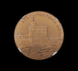 1935 George V Silver Jubilee Royal Mint 32mm Bronze Medal - NGC MS65BN