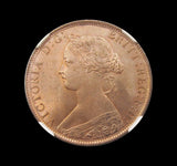 Victoria 1862 Halfpenny - NGC MS64+RD