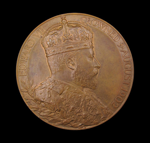 1902 Edward VII Coronation 55mm Bronze Medal - Cased