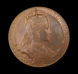 1902 Edward VII Coronation 55mm Bronze Medal - Cased