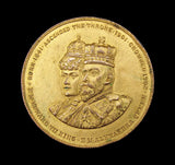 1902 Edward VII Coronation 38mm Gilt Enamelled Medal