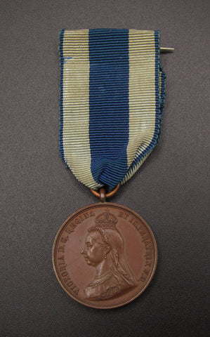 1897 Victoria Diamond Jubilee Bronze Medal On Ribbon By Emptmeyer - Cased