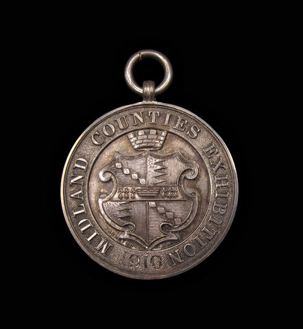 1910 Midland Counties Exhibition 32mm Silver Medal - Cased