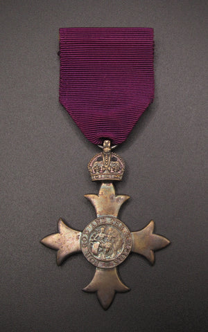 George VI O.B.E Order Of The British Empire Medal - Cased With Award Letter