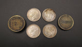 1846-1850 Set of 4 x Victorian Whist Counters In Hoyle's Box