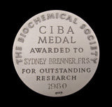1980 The Biochemical Society CIBA 57mm Silver Prize Medal