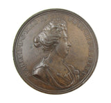1694 Death Of Queen Mary 49mm Copper Medal - By Roettier