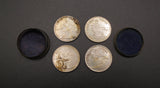 1846-1850 Set of 4 x Victorian Whist Counters In Hoyle's Box