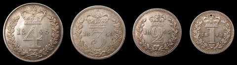 Victoria 1845 Full Maundy Set