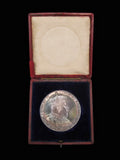 1902 Edward VII Coronation 55mm Silver Medal - Cased