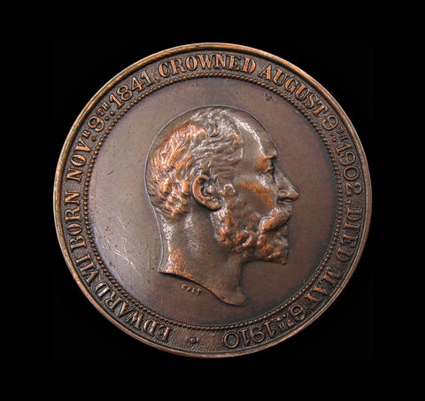 1910 Death of Edward VII 38mm Bronze Medal - By Sale