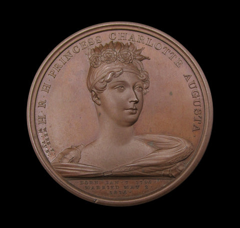 1817 Death Of Princess Charlotte Cased Set of 3 Medals