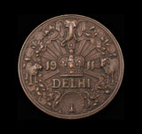 1911 Coronation Of George V 'Delhi' 36mm Bronze Medal - By Bowcher