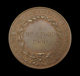 France 1899-1900 Silver & Bronze Education Medal Pair - By Domard