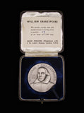 1964 William Shakespeare 400th Anniversary 50mm Silver Medal - By Pinches