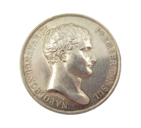 France 1840 Napoleon Committee Of Notaries 32mm Silver Medal - By Barre