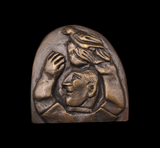 2012 British Art Medal Society 'Darcy With a Pet Hen' Medal - By Ronald Pennell