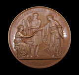 Austria 1873 Vienna Exhibition 70mm Bronze Medal - Cased