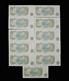 Bank Of England 11 x Consecutive Fforde £1 One Pound Notes - R53B 000001 - 000011