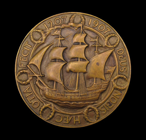 1907 700th Anniversary Of The Founding Of Liverpool 64mm Medal