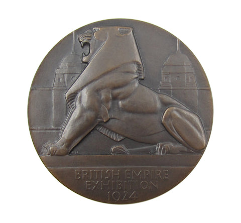 1924 British Empire Exhibition 51mm Bronze Medal - Cased