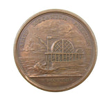 France 1734 Paddleboat 48mm Bronze Medal - By Roettiers