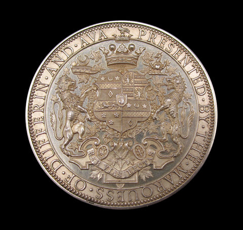India 1891 Dufferin's Viceroy 51mm Silver Pattern Presentation Medal - By Wyon