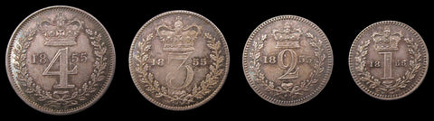 Victoria 1855 Full Maundy Set