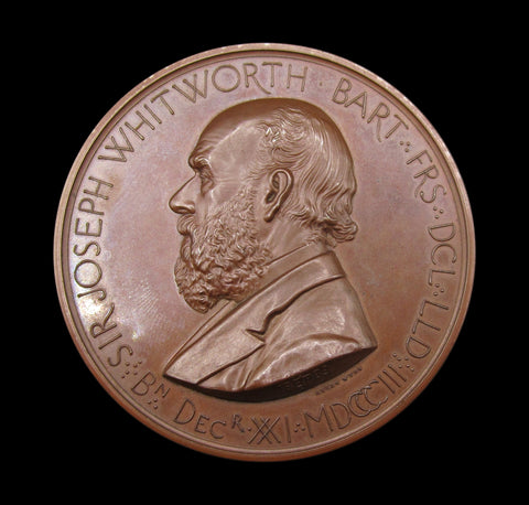 1868 Whitworth Scholarship 57mm Cased Medal - By Wyon