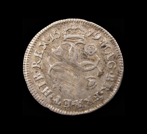 Charles II 1679 Maundy Fourpence - NVF