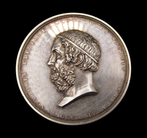 1824 Edinburgh Academy 51mm Silver Homer Medal - By Wyon