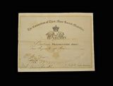 1831 William IV & Queen Adelaide Coronation Ticket to Westminster Abbey