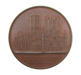 c.1850 Lincoln Cathedral 61mm Bronze Medal - By Davis